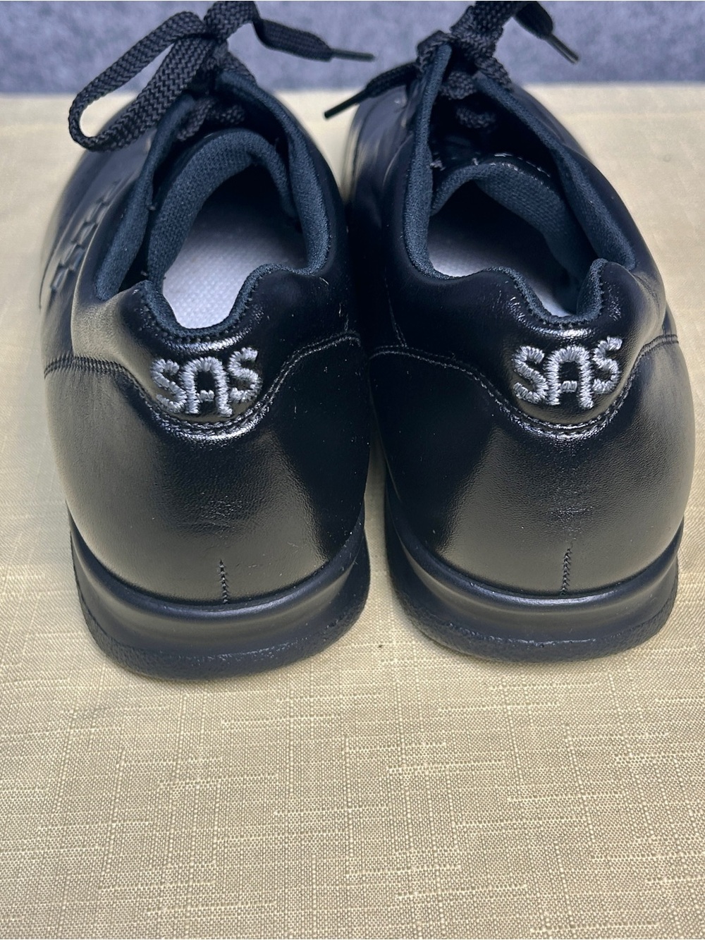 SAS Free Time Women’s 9 Black Leather Comfort Walking Shoes New Complete In Box - Picture 6 of 10
